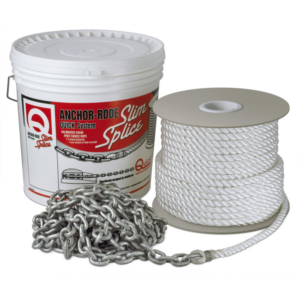 50 foot 8mm anchor rope and 3 Metres of 6mm chain kit Chain And Warp 